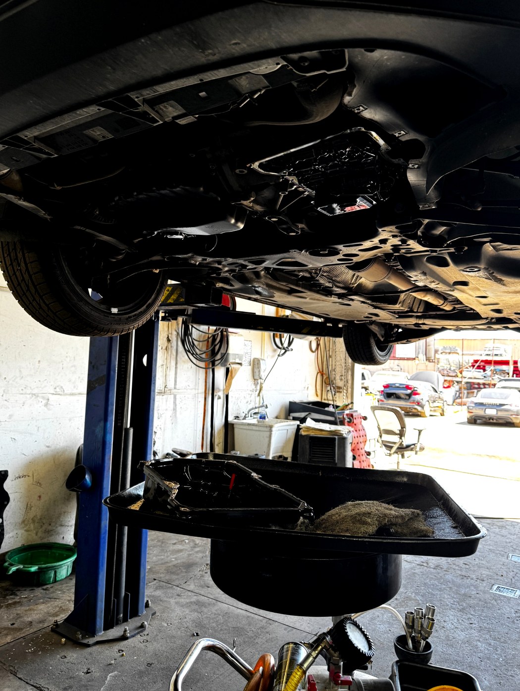 Undercar inspection in service bay